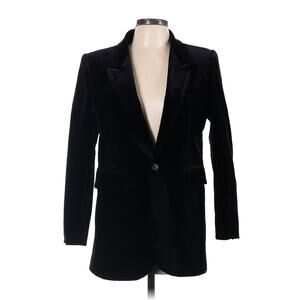 YSL Yves Saint Laurent Blazer Velvet Women’s Single Button Breasted Black NYE